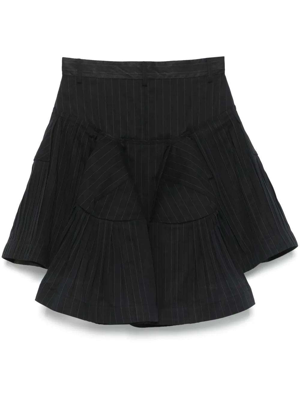 【sacai】ブラック パネル ミニスカート sacai: ブラック パネル ミニスカート | SSENSE 日本