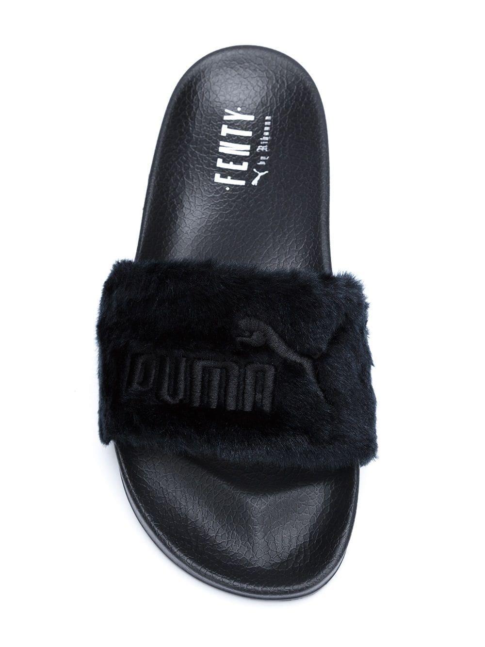 Fenty Fenty Puma X Rihanna Slides in Black - Lyst