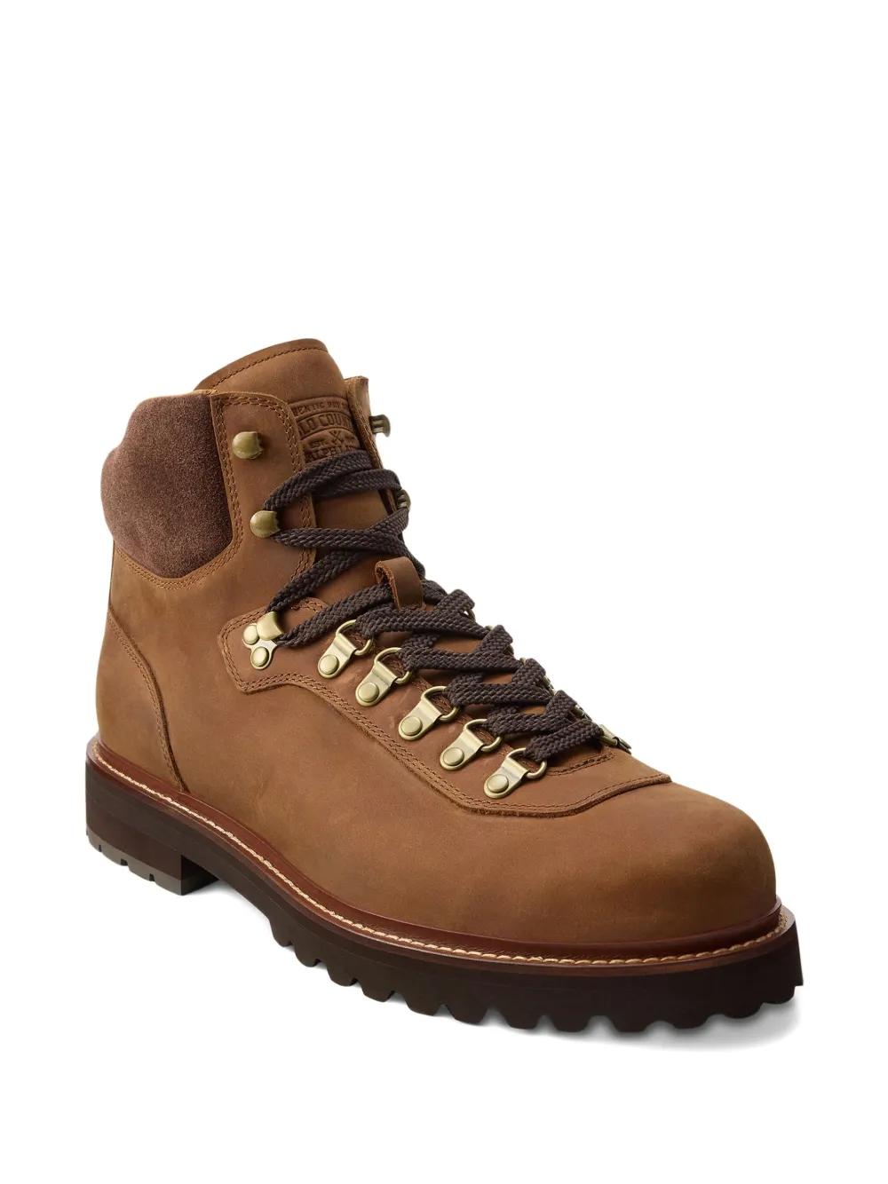Polo Ralph Lauren Leather Lace-Up Hiking Boots in Brown for  display picture 3