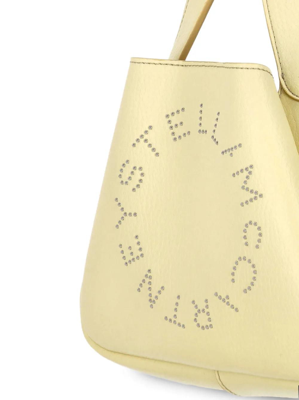 Stella McCartney Logo Double Top Handle Crossbody Bag in Yellow | Lyst