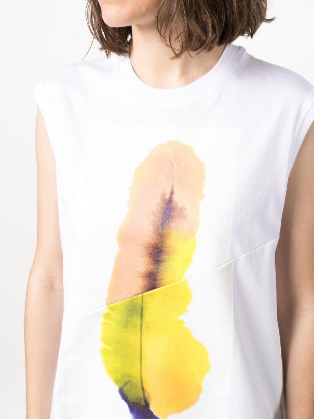 Christian Wijnants Graphic-print Sleeveless T-shirt in White | Lyst