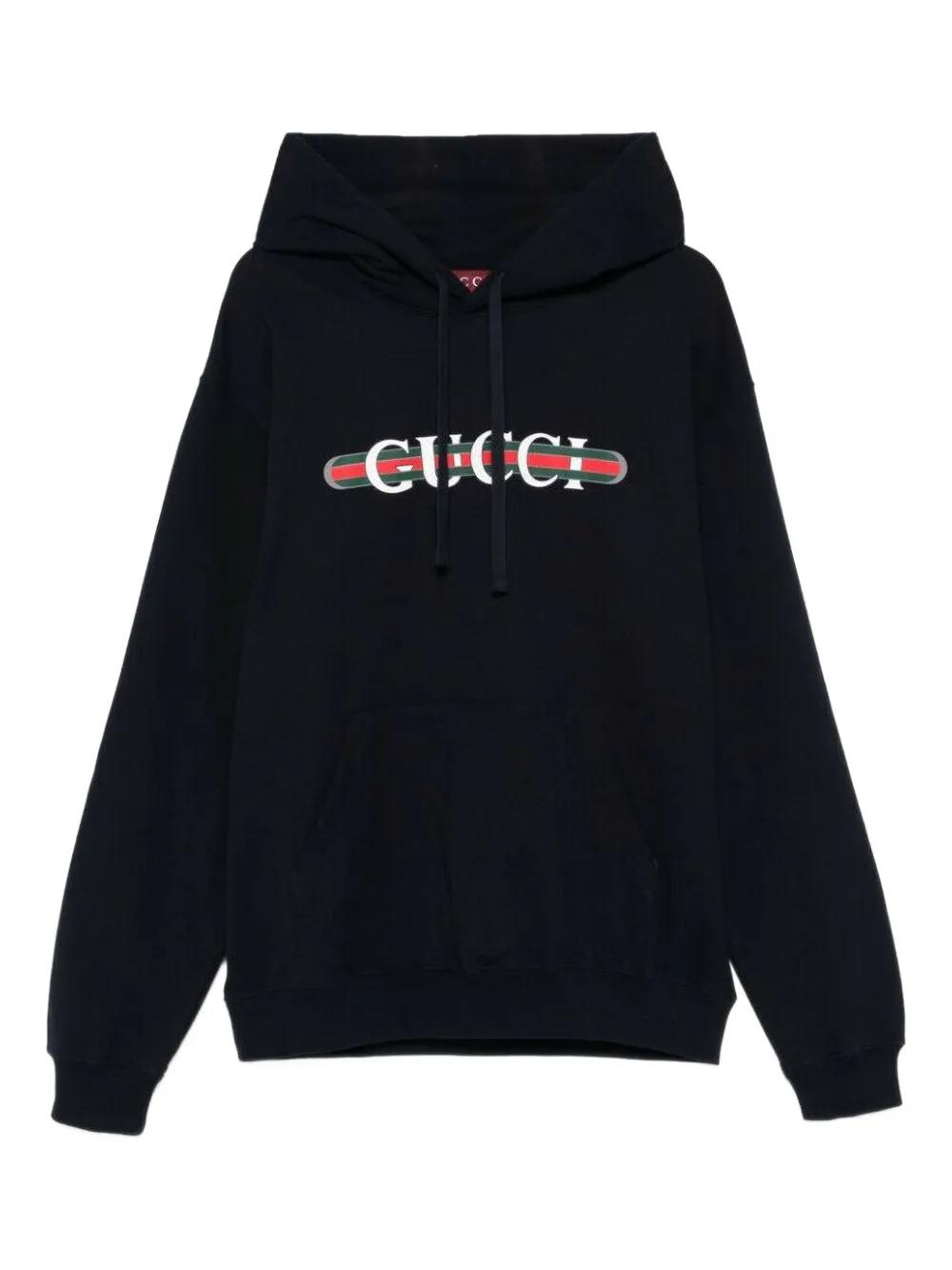GUCCI/グッチ コットンジャージー プリント フーディ パーカー 国内発送☆GUCCI】コットンジャージー スウェットシャツ (GUCCI