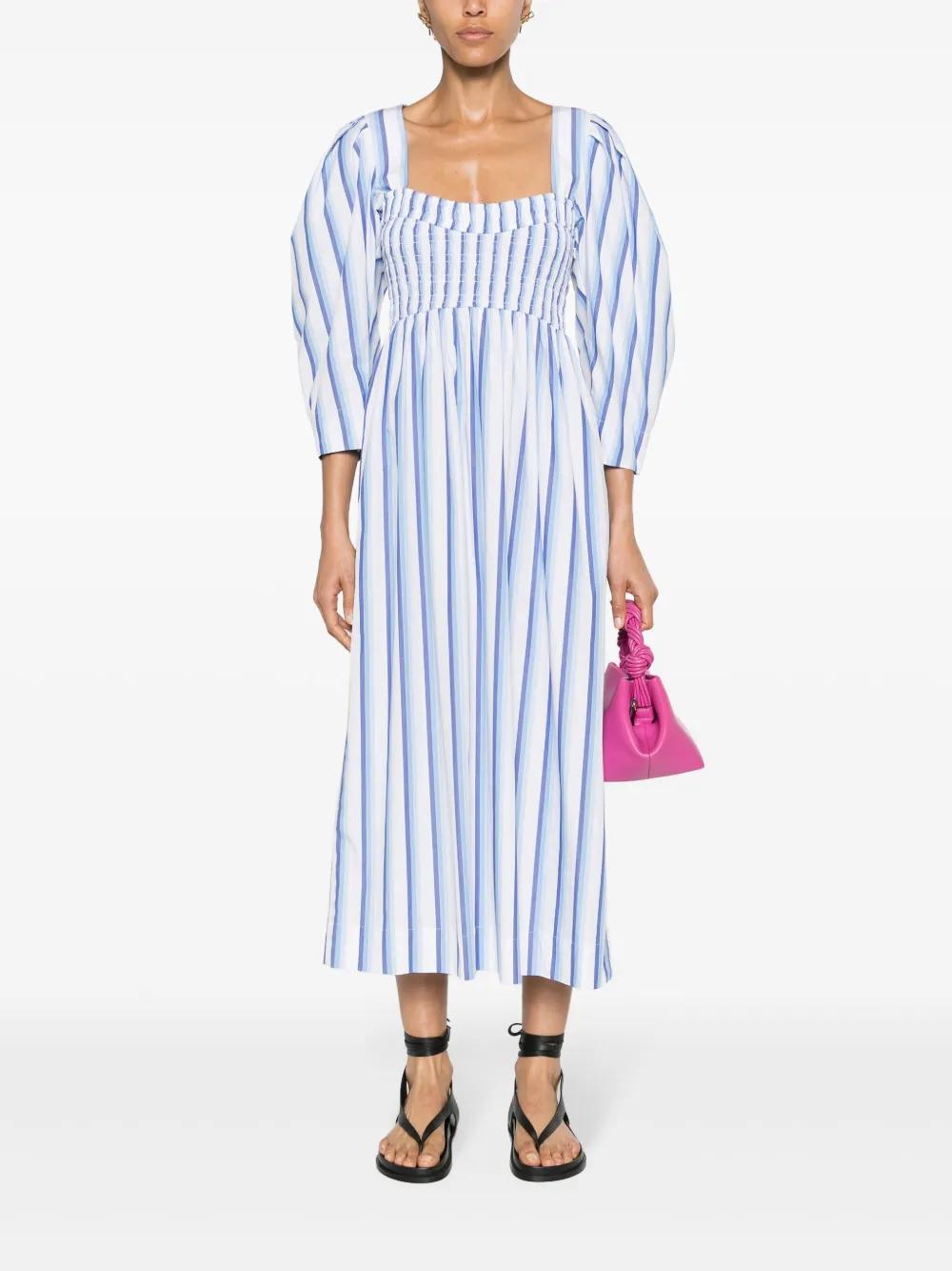 Ganni Striped Dresses for Women | Lyst