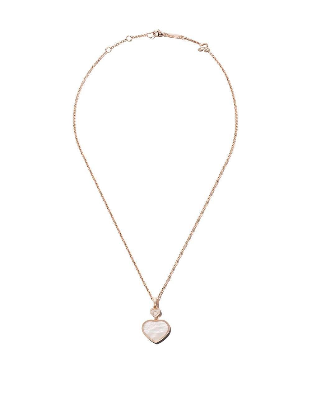 Chopard 18kt Rose Gold Happy Hearts Mother-of-pearl And Diamond Pendant  Necklace in Metallic - Lyst