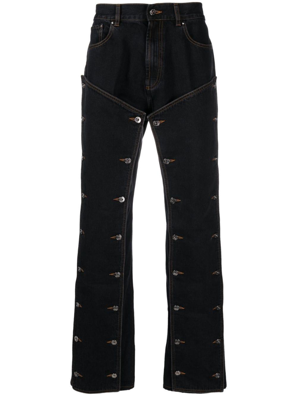 Y. Project Button-panel Bootcut Jeans in Black for Men | Lyst