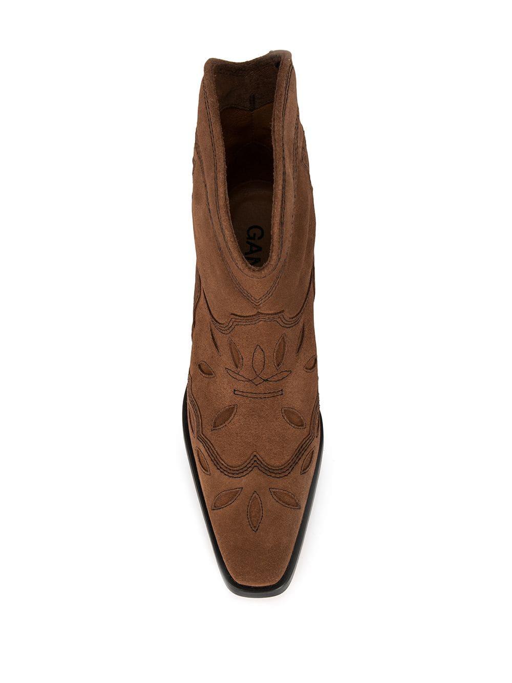 Ganni low texas boots discount