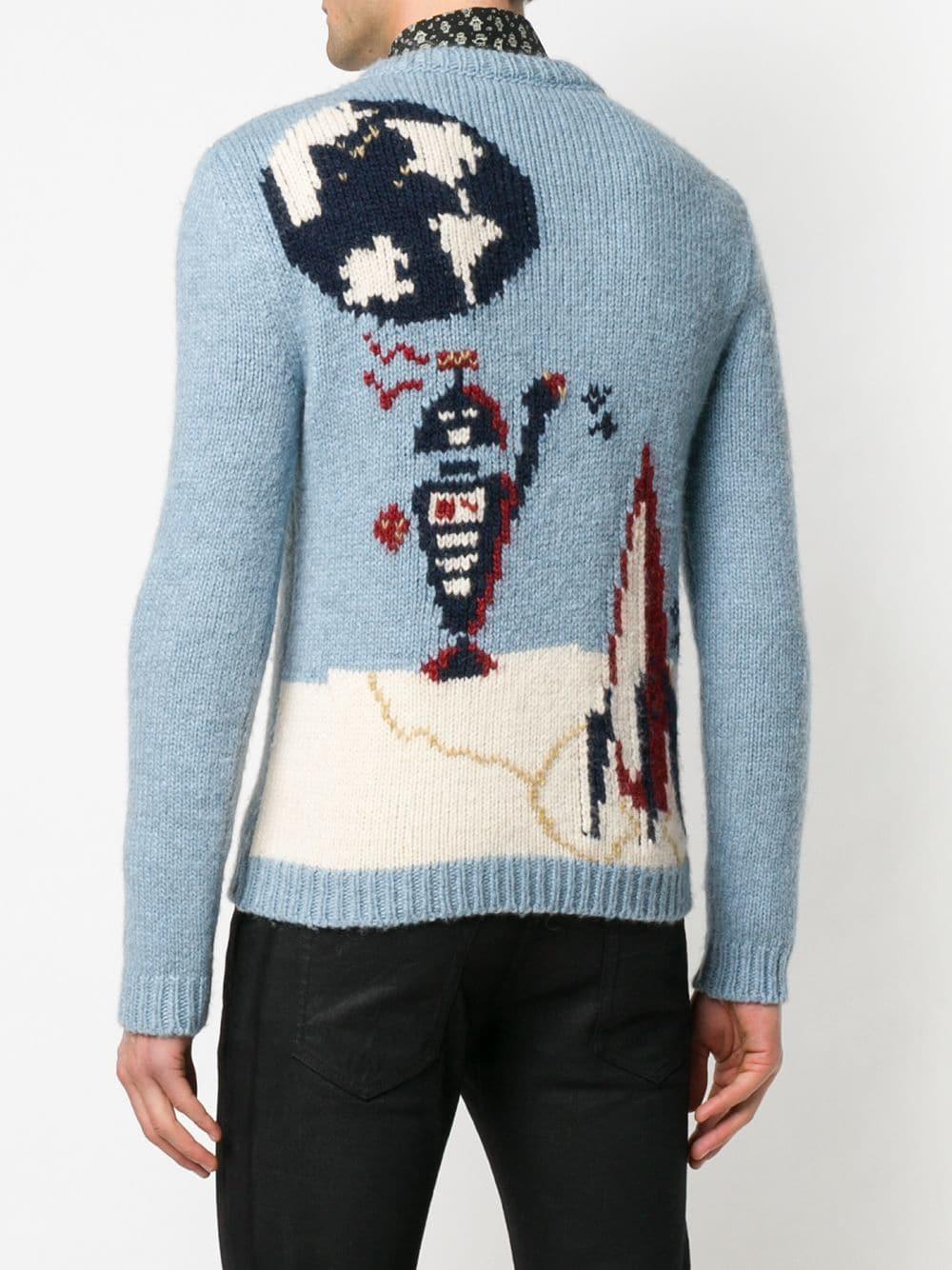 saint laurent robot sweater