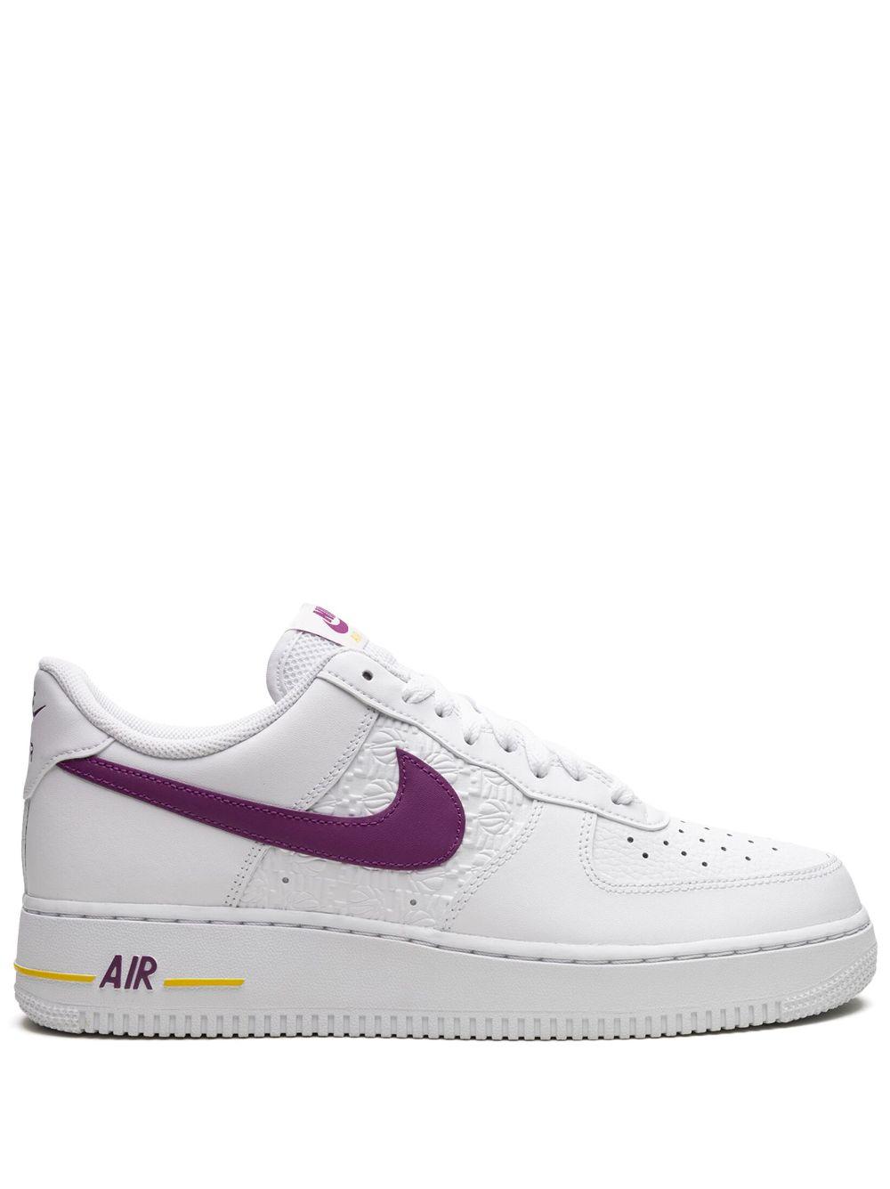 Nike Air Force 1 Low Emb "bold Berry Lakers" Sneakers in White | Lyst