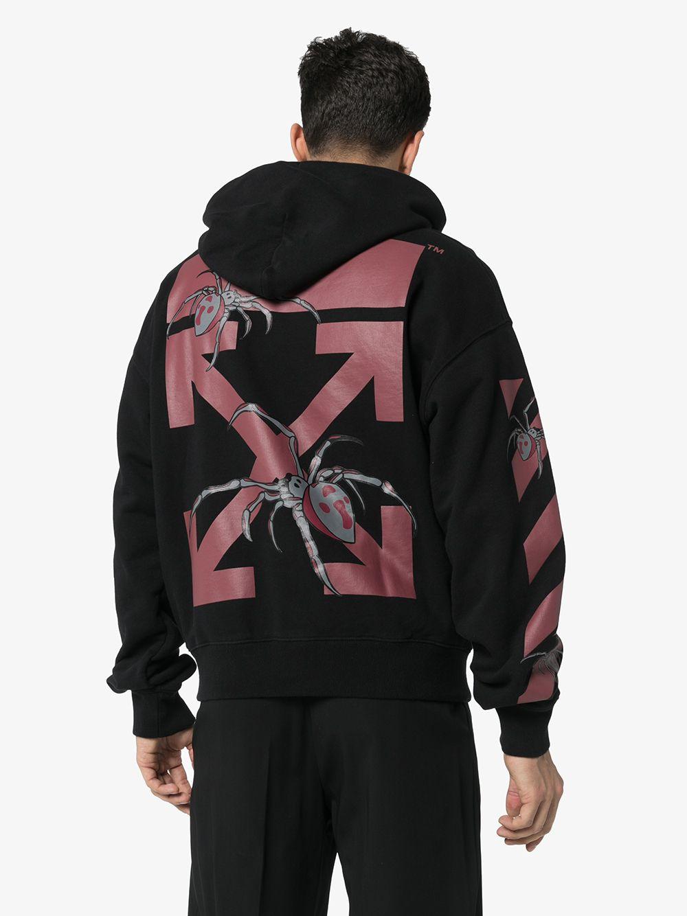 Off-White c/o Virgil Abloh Spider Arrows Print Hoodie in Black for