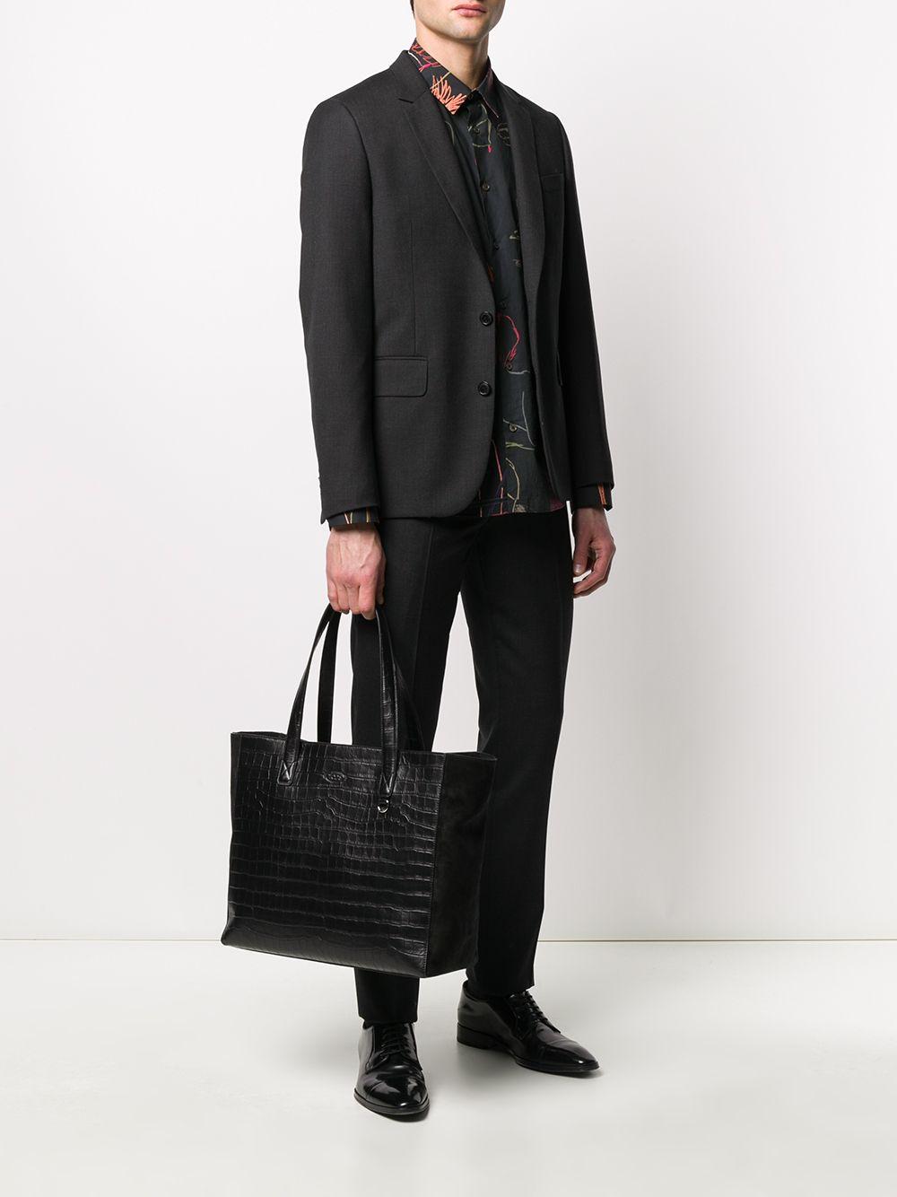 Tod's Crocodile effect Tote Bag in Black for Men   Lyst Canada