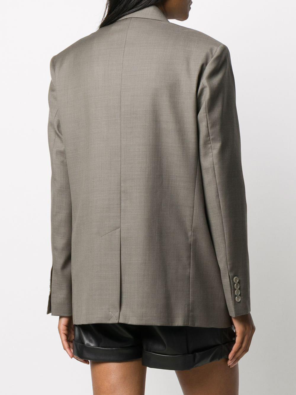 IRO Wool Double Breasted Blazer Jacket in Grey (Gray) | Lyst