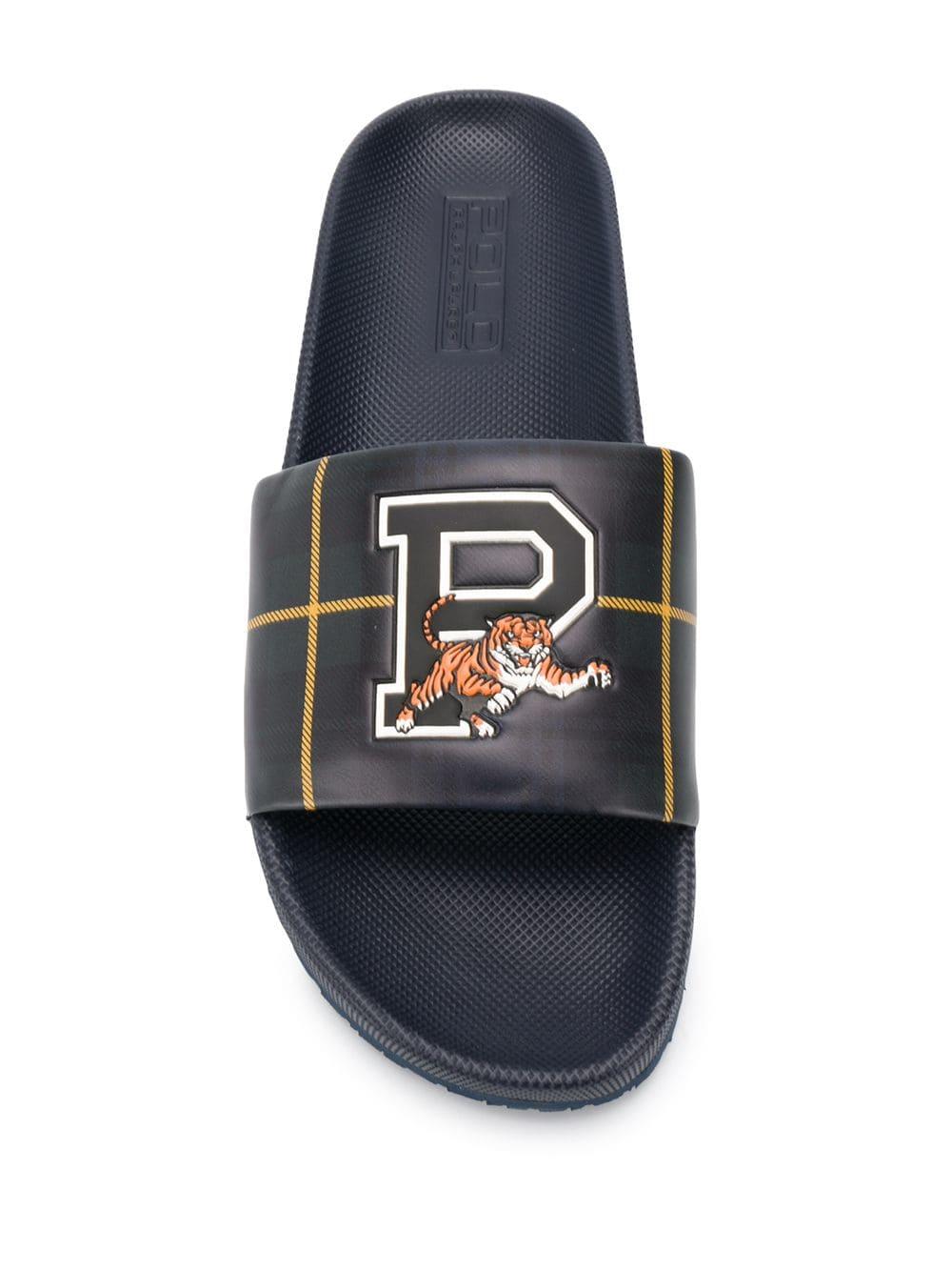 Polo Ralph Lauren Cayson Tiger Slides in Black for Men | Lyst Canada