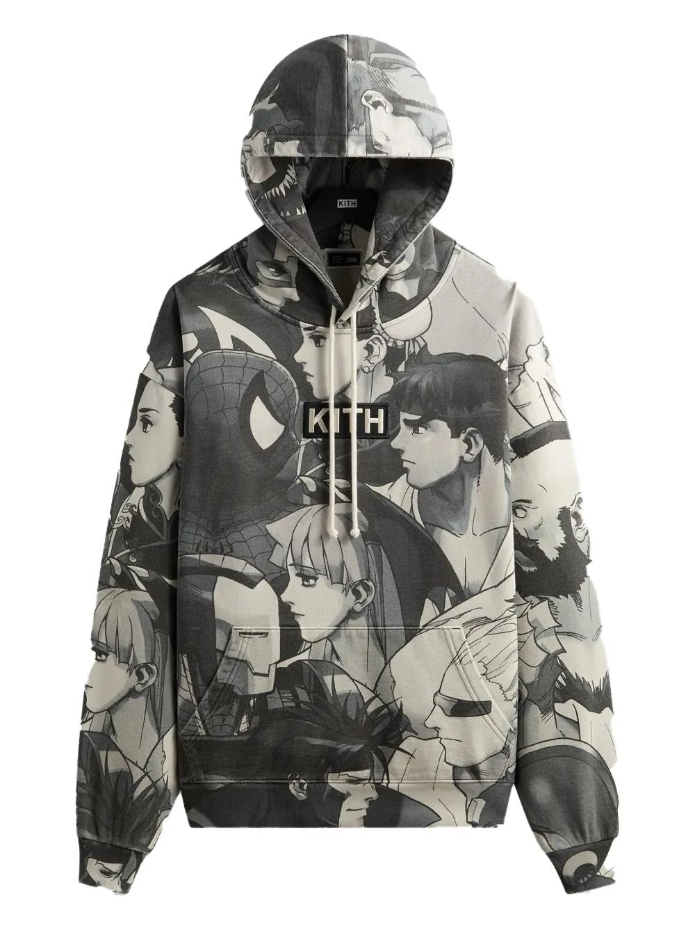 Kith X Marvel Vs. Capcom Printed Hoodie in Gray for Men | Lyst