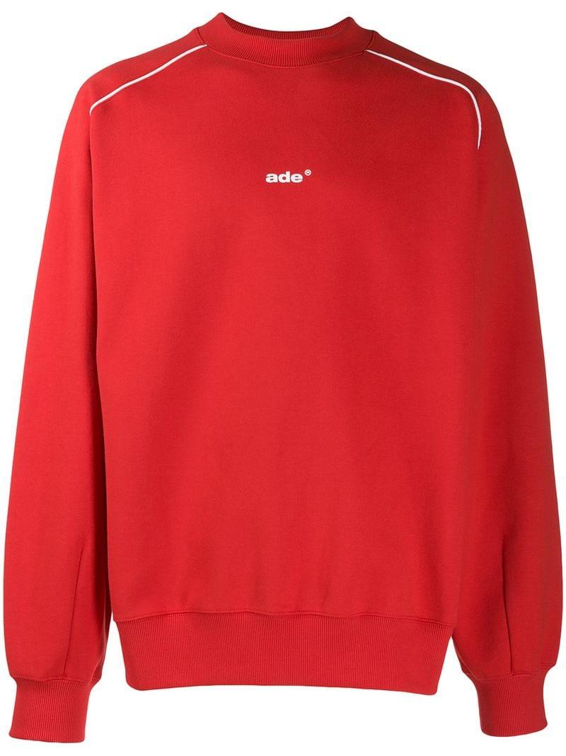 ADER error Logo Print Sweatshirt in Red for Men - Lyst