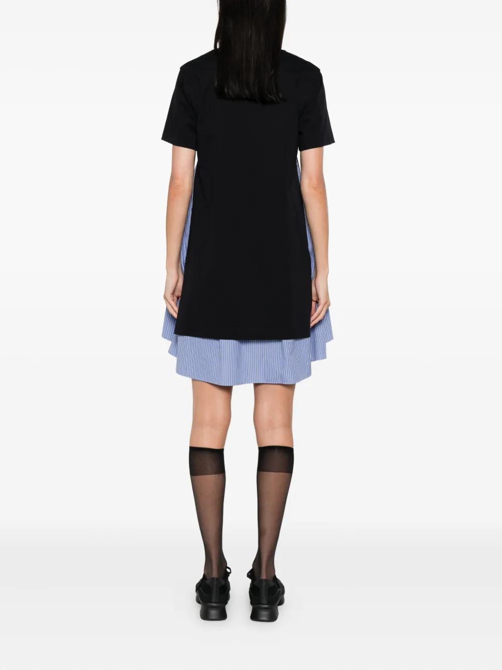 sacai ミニワンピース ◇sacai サカイ◇ドロップショルダー デザイン ミニワンピース