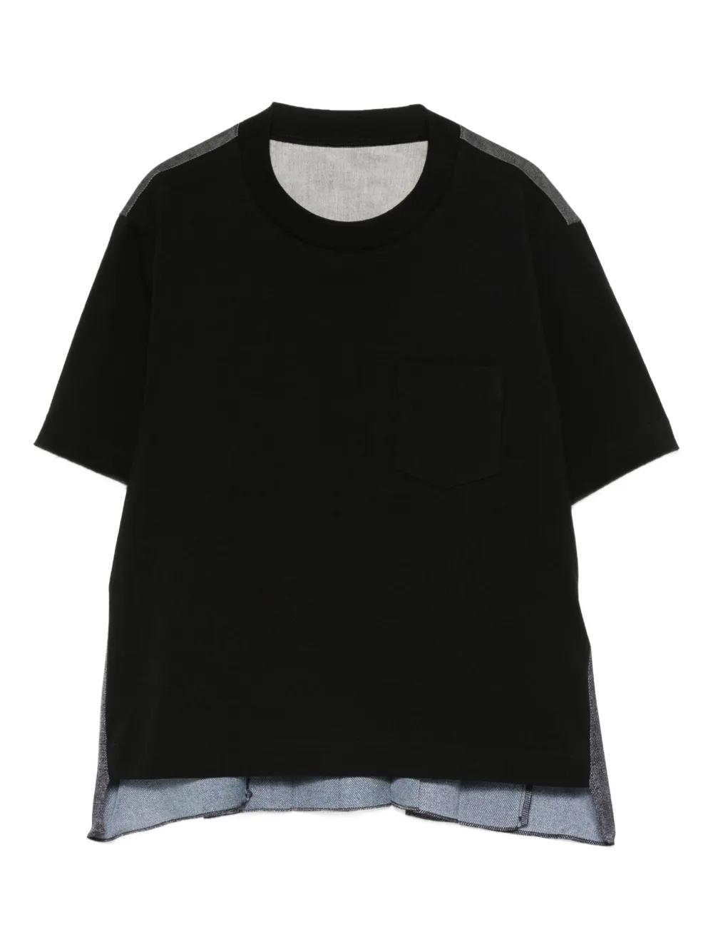 Tシャツ・カットソー SACAI Women Tops 2507767001 Black Sacai t-shirts for women's Cotton 2025 | Shop online at THEBS