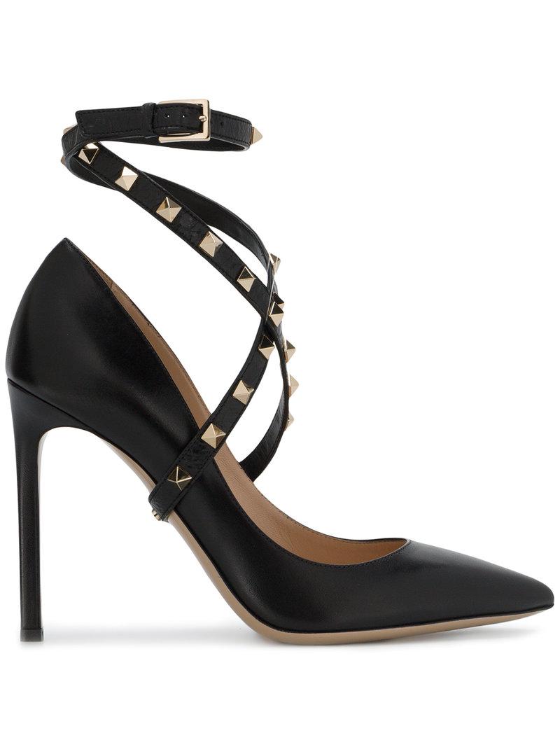 black rockstud heels