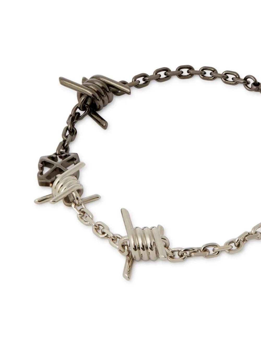 イチ押しアイテム【Off-White】Barbed Wire ネックレス Off-White Two-Tone Barbed Wire Necklace | Harrods US