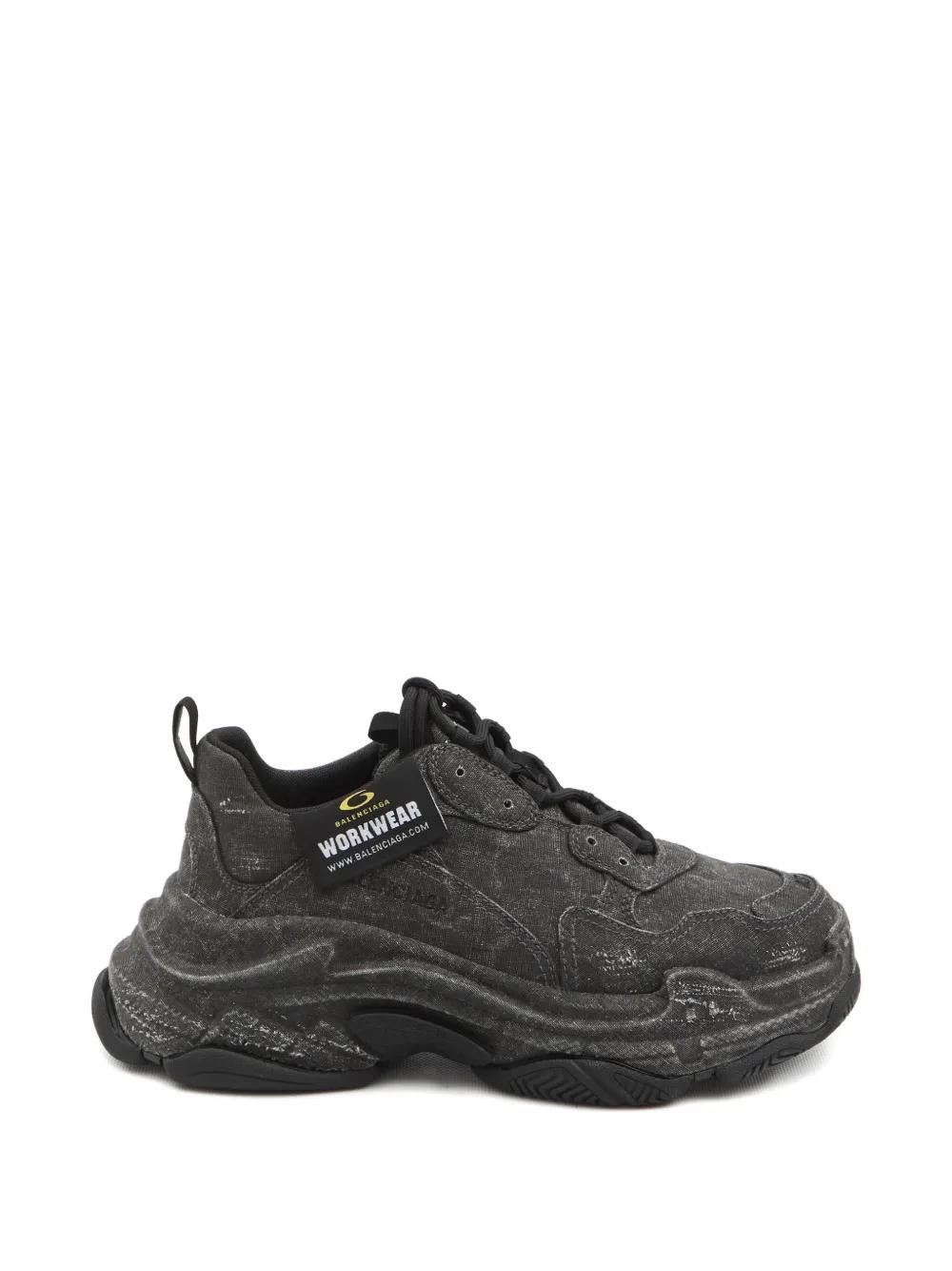 Balenciaga Triple S Faded Sneakers in Black for Men | Lyst