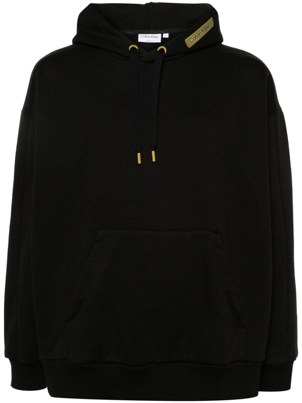 Calvin Klein Grid Logo Modern Comfort Hoodie in Black for Men Lyst