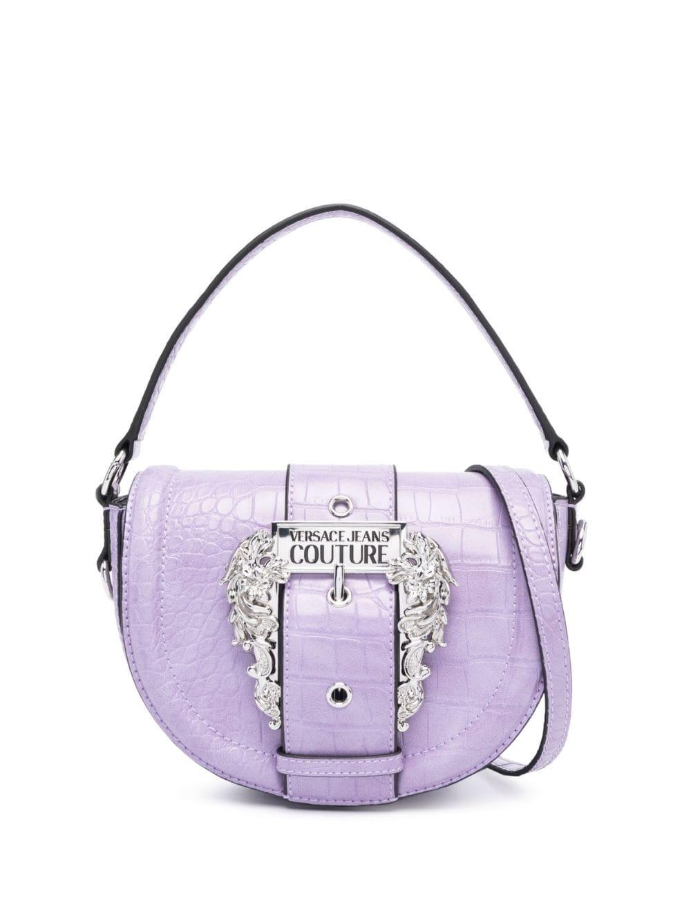 VERSACE JEANS COUTURE: bag in synthetic leather with Baroque buckles -  Violet