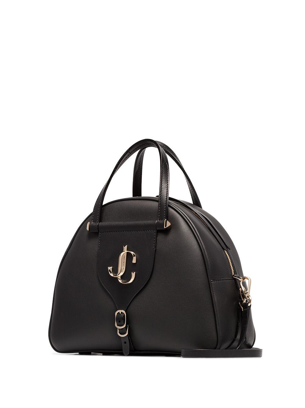 Jimmy Choo Leather Varenne Small Bowling Bag in Black | Lyst