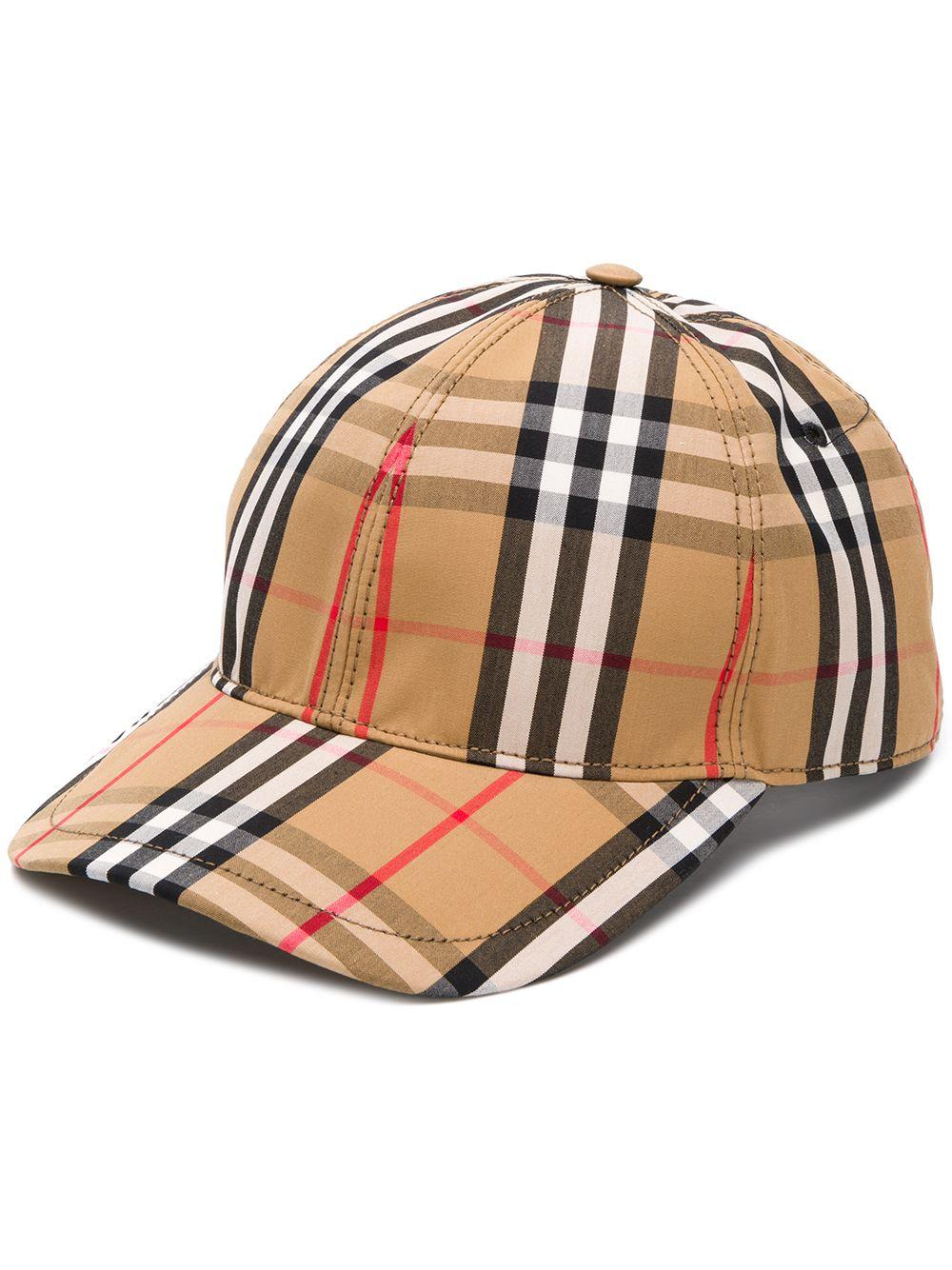 Burberry Cotton Vintage Check Baseball Cap in Natural - Save 63% | Lyst