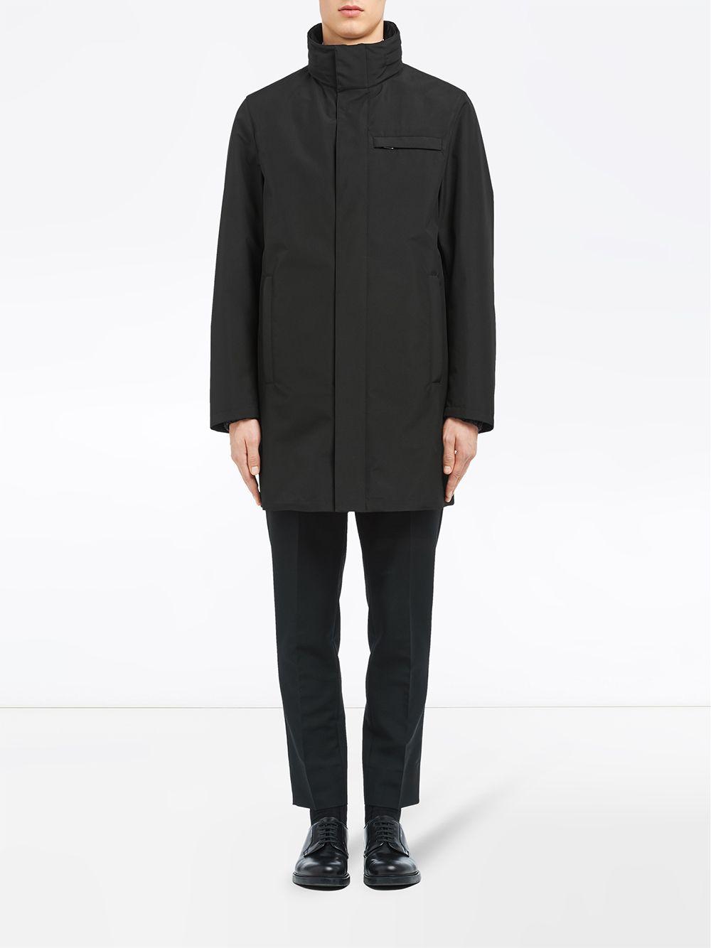Prada Synthetic Technical Fabric Raincoat in Black for Men - Lyst