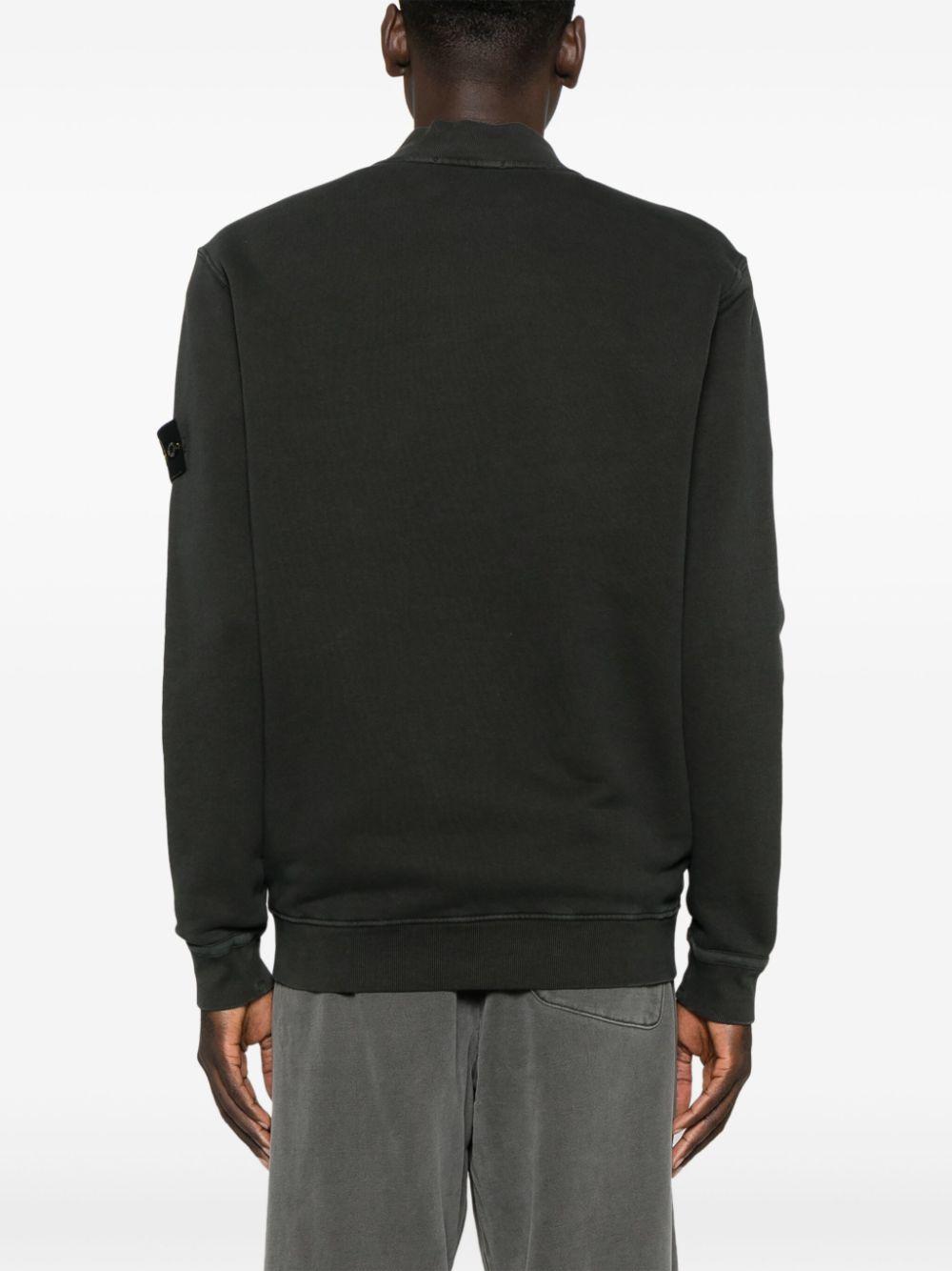 Stone Island メンズ ブラック ジップアップ カーディガン セーター 