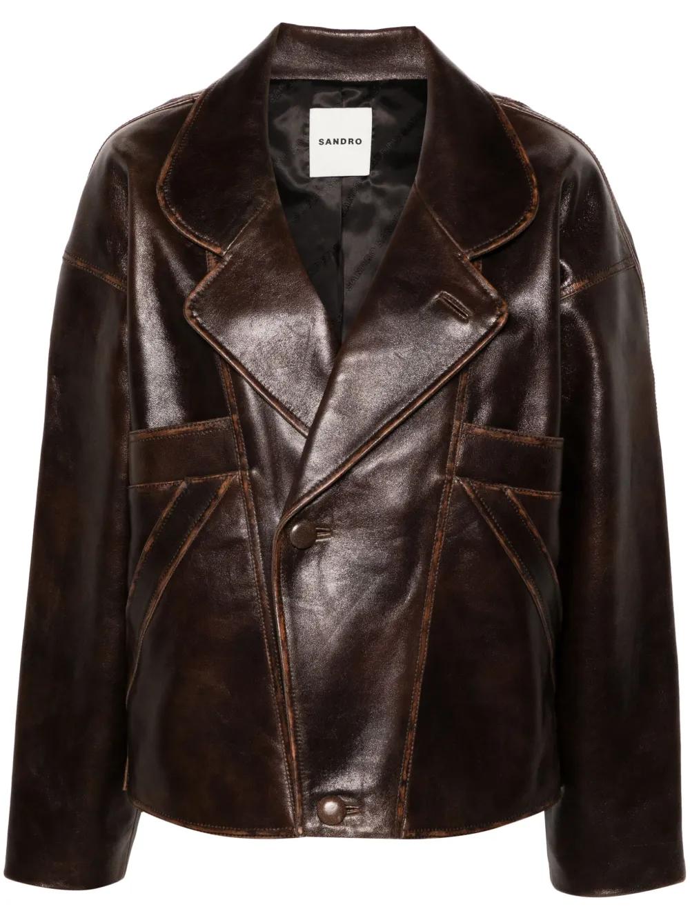 Sandro Leather jackets for Women | Online Sale up to 72% off