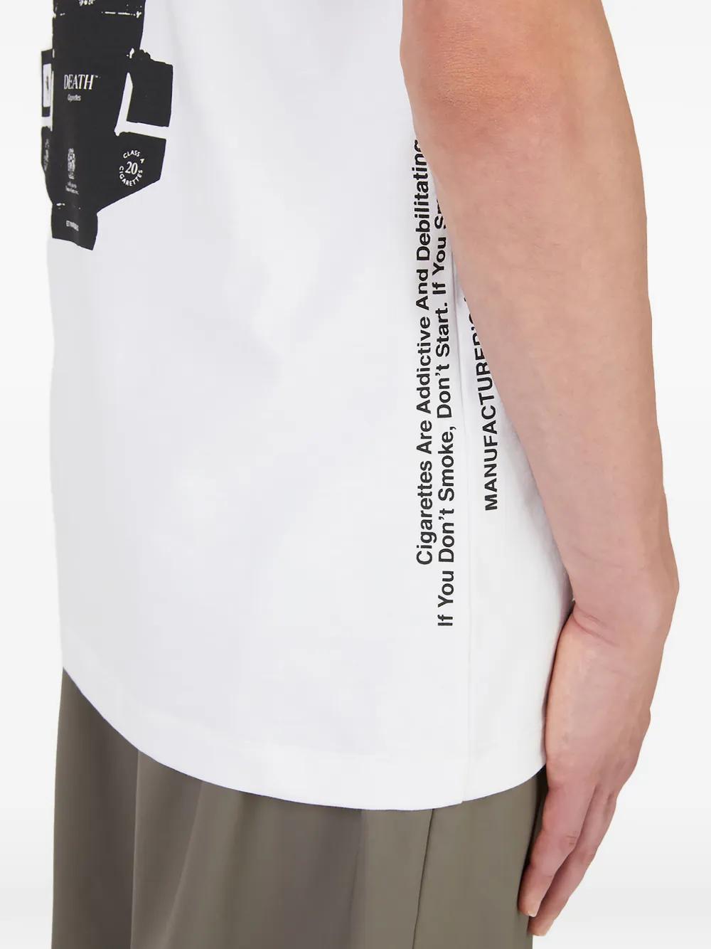 Death Cigarettes Graphic-Print T-Shirt in White for Men