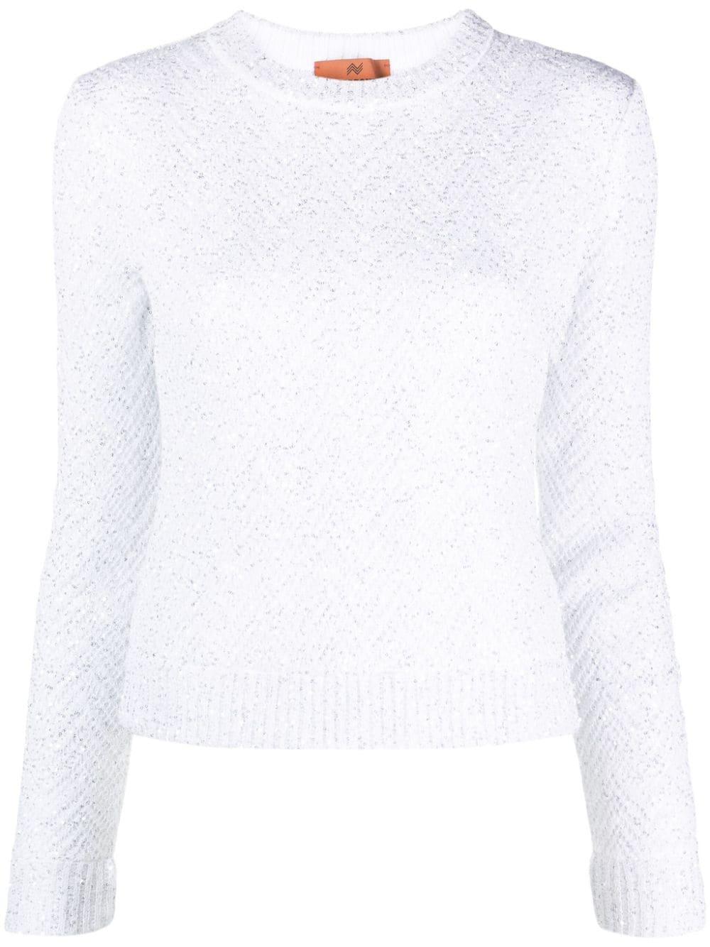 White top sequin jumper