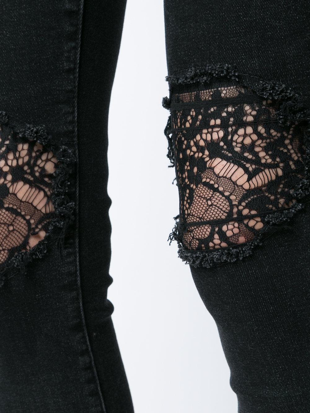 mother lace jeans