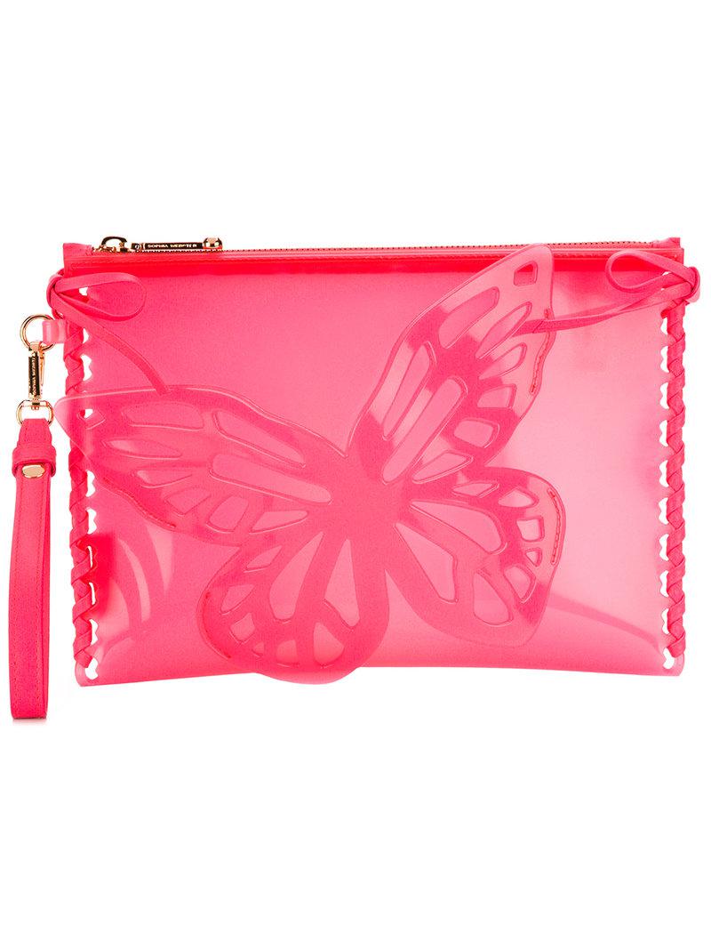 Sophia Webster - 'flossy' Butterfly Clutch Bag - Women - Leather - One Size  in Pink | Lyst UK