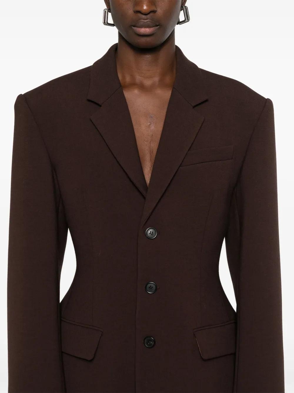 Wardrobe NYC Longline Blazer in Brown Lyst UK