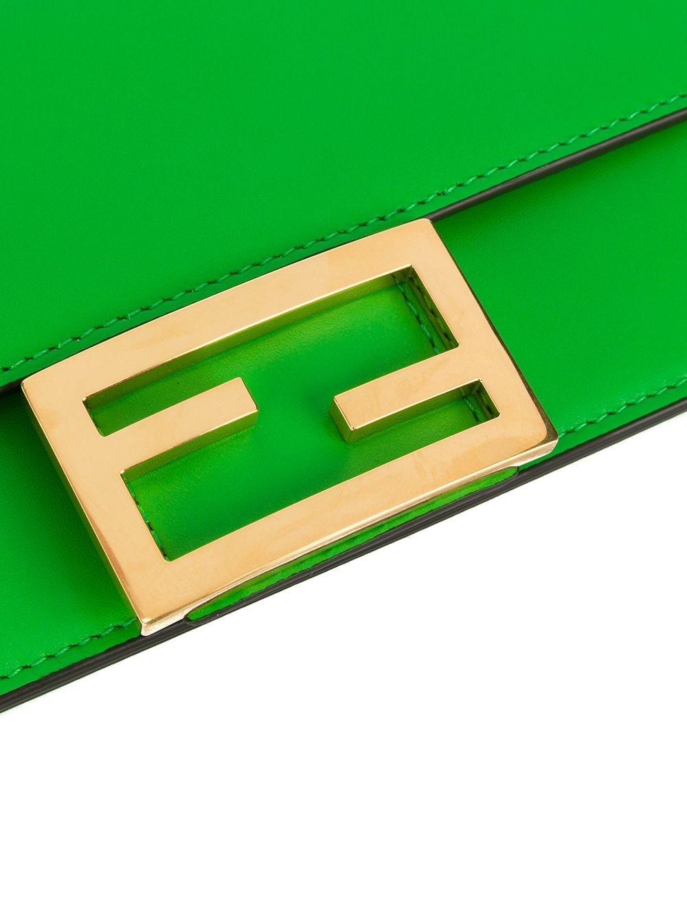 Fendi Flat Baguette Mini Bag in Green