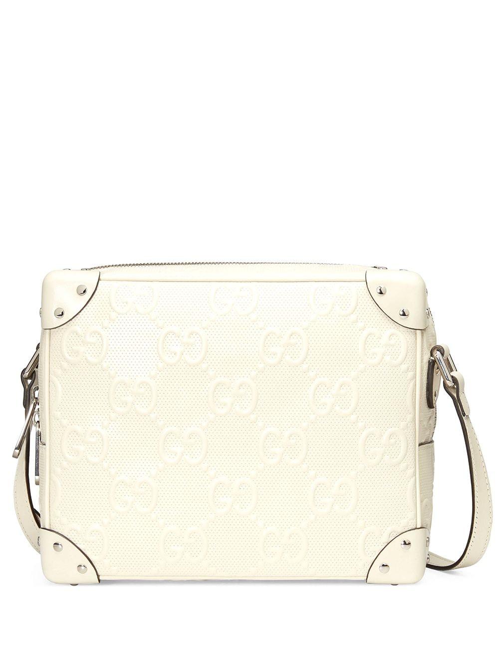 Gucci GG Embossed Shoulder Bag in White for Men Lyst