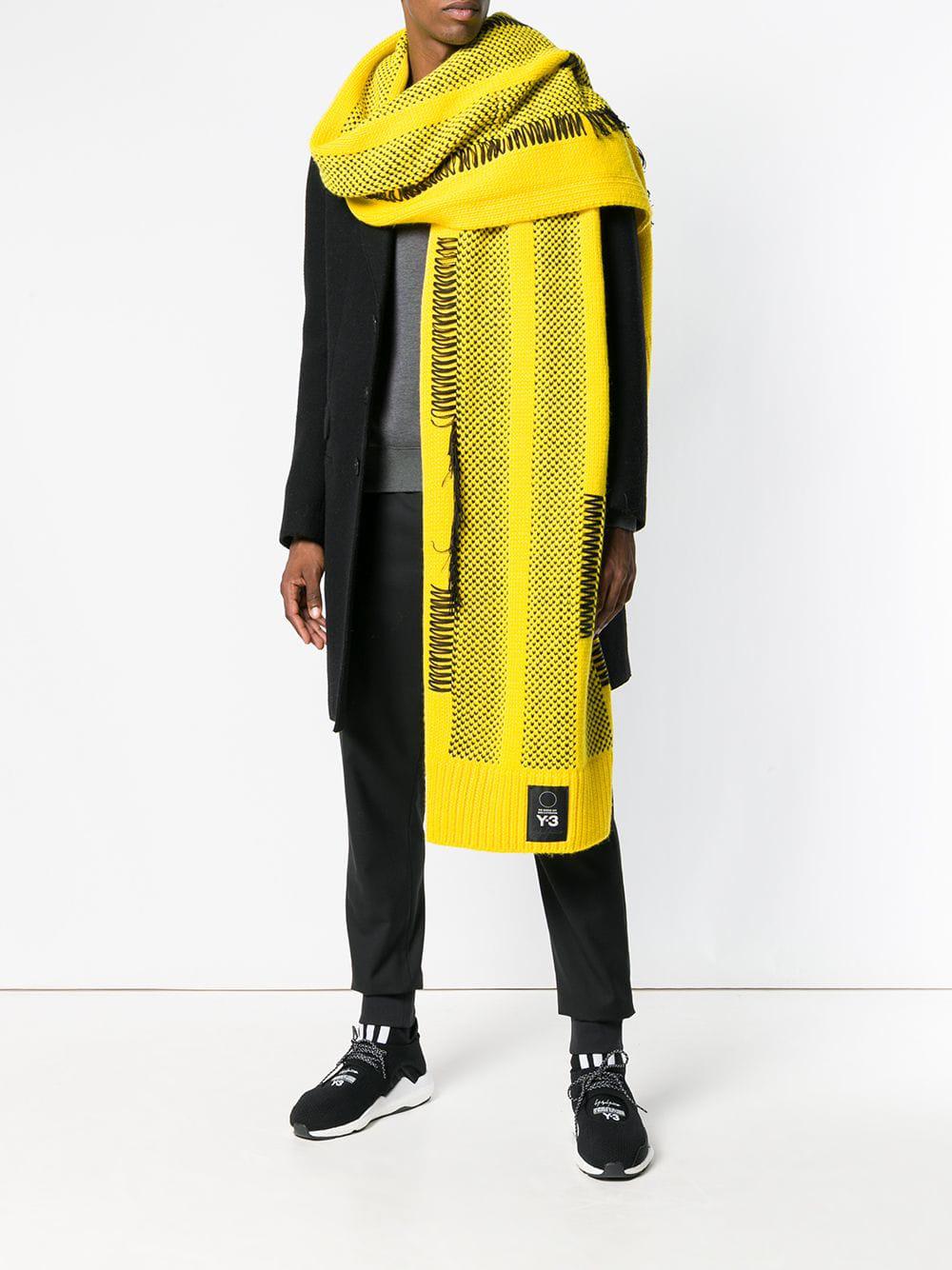 Y-3 Adidas X Yohji Yamamoto Boxy Lace Detail Scarf in Yellow & Orange  (Yellow) for Men - Lyst