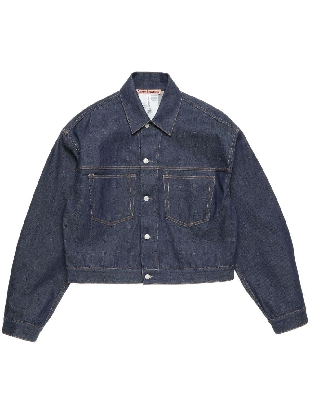 Acne Studios レディース ブルー Cropped Denim Jacket ジャケット