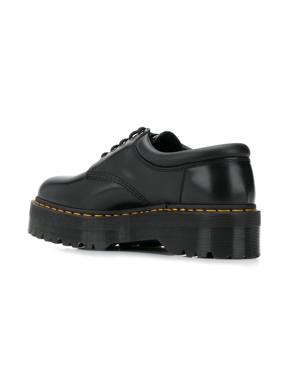 black chunky heel loafers