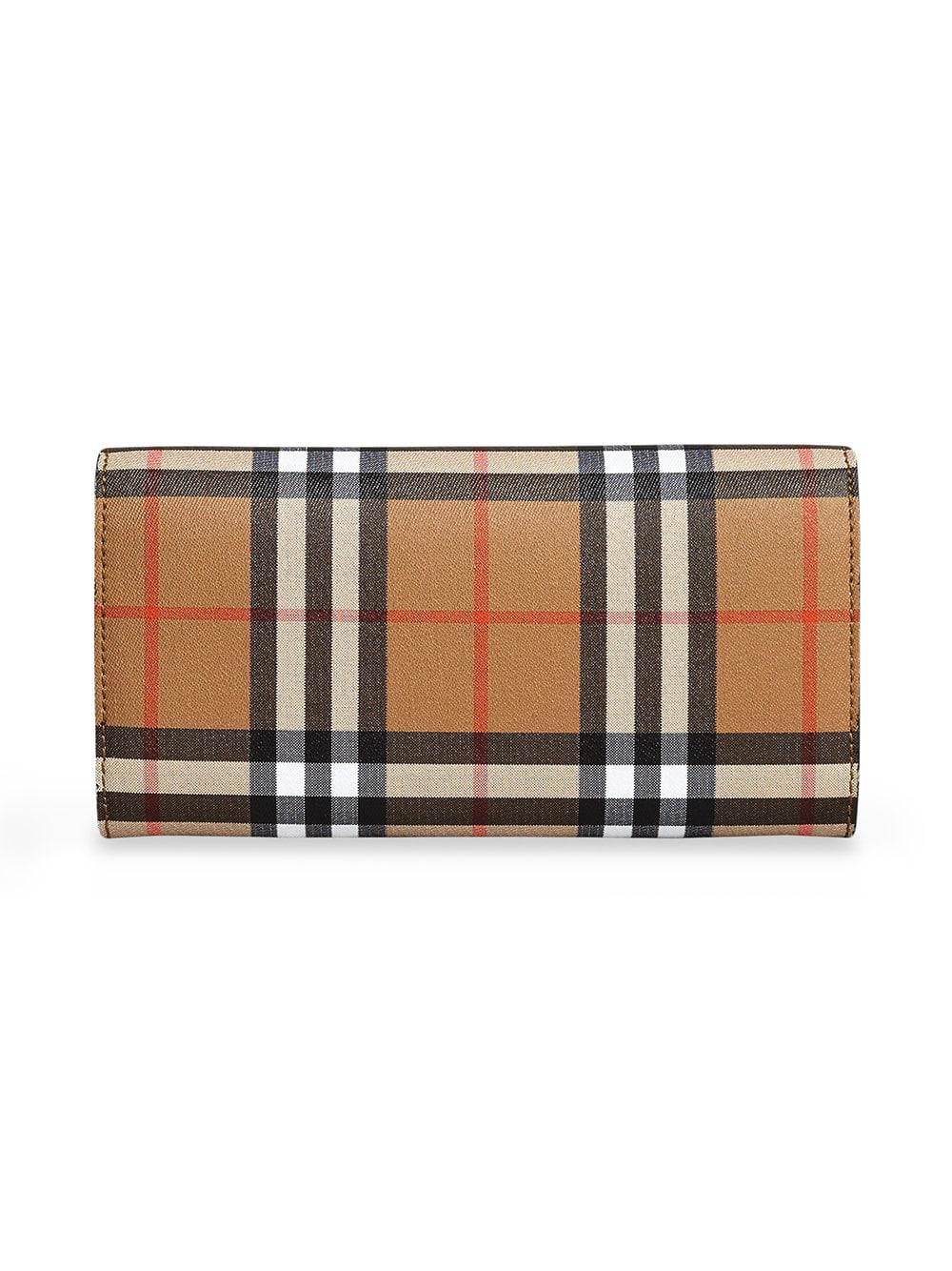 Burberry Vintage Check And Leather Continental Wallet - Lyst
