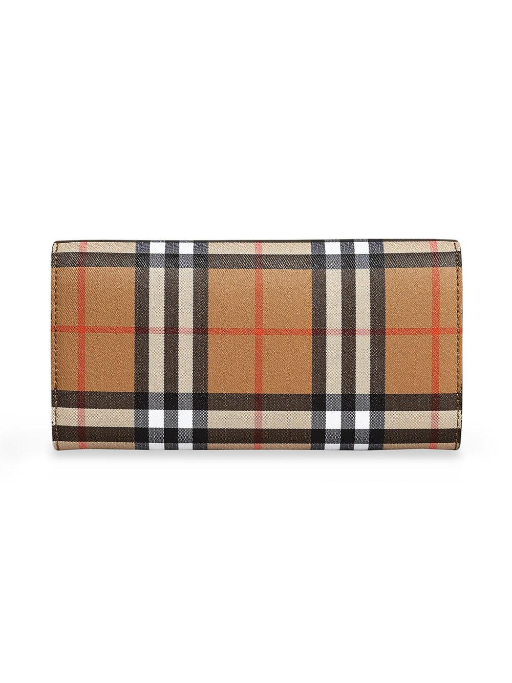 burberry vintage check and leather continental wallet