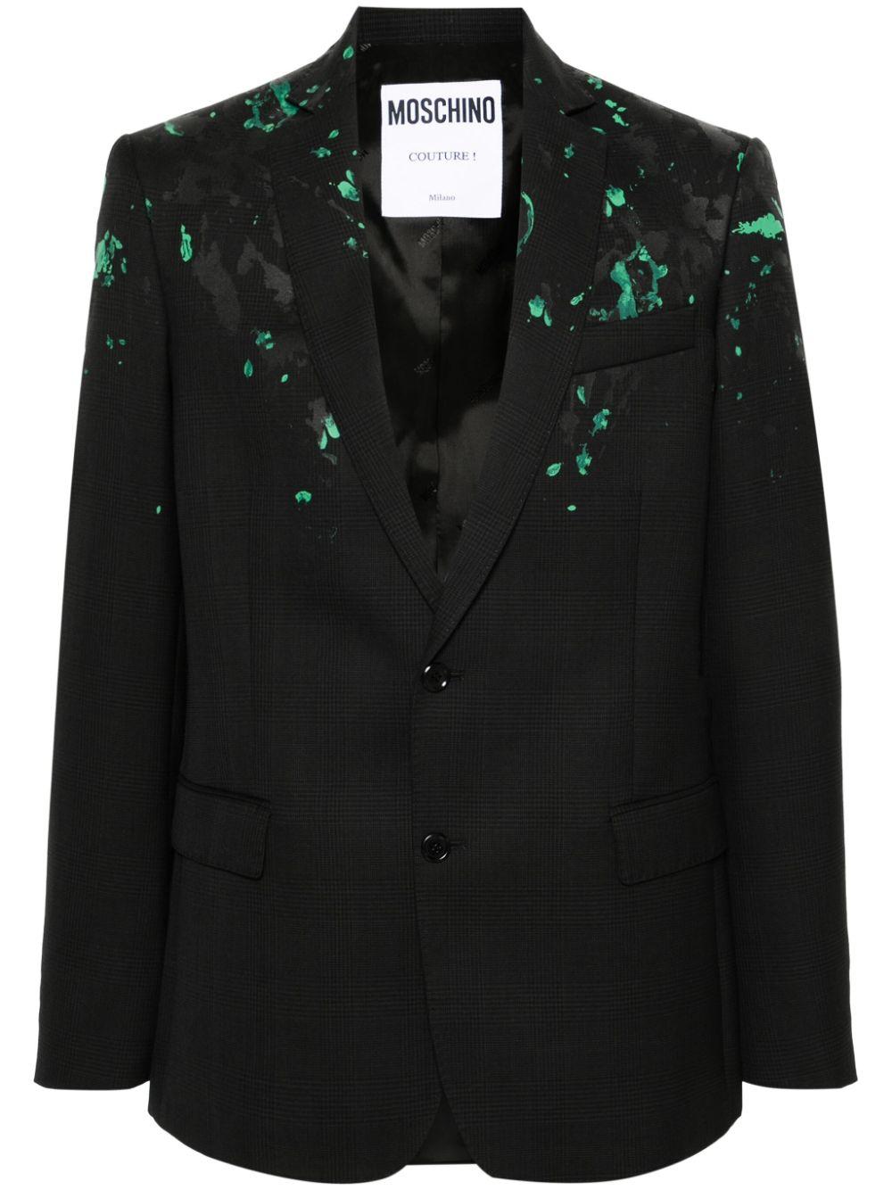 【送料&関税込】Moschino Black Polyester Blend Blazer 27758969_57561561_1000.jpg
