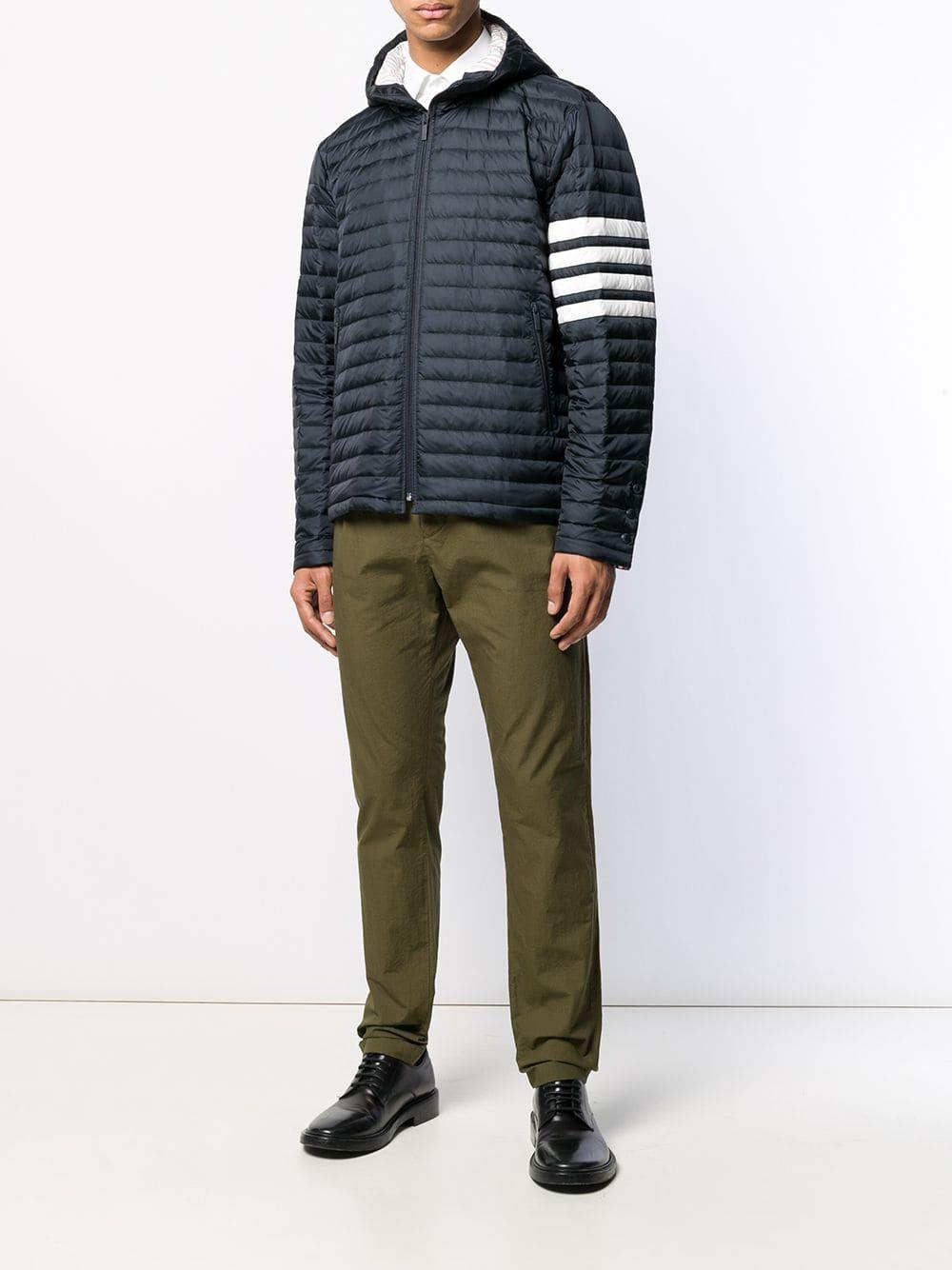 Thom Browne Synthetic 4-bar Stripe Padded Jacket in Blue for Men - Save ...