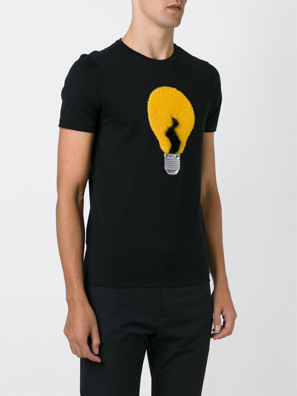 Fendi Light Bulb T-shirt in Black for Men | Lyst Canada