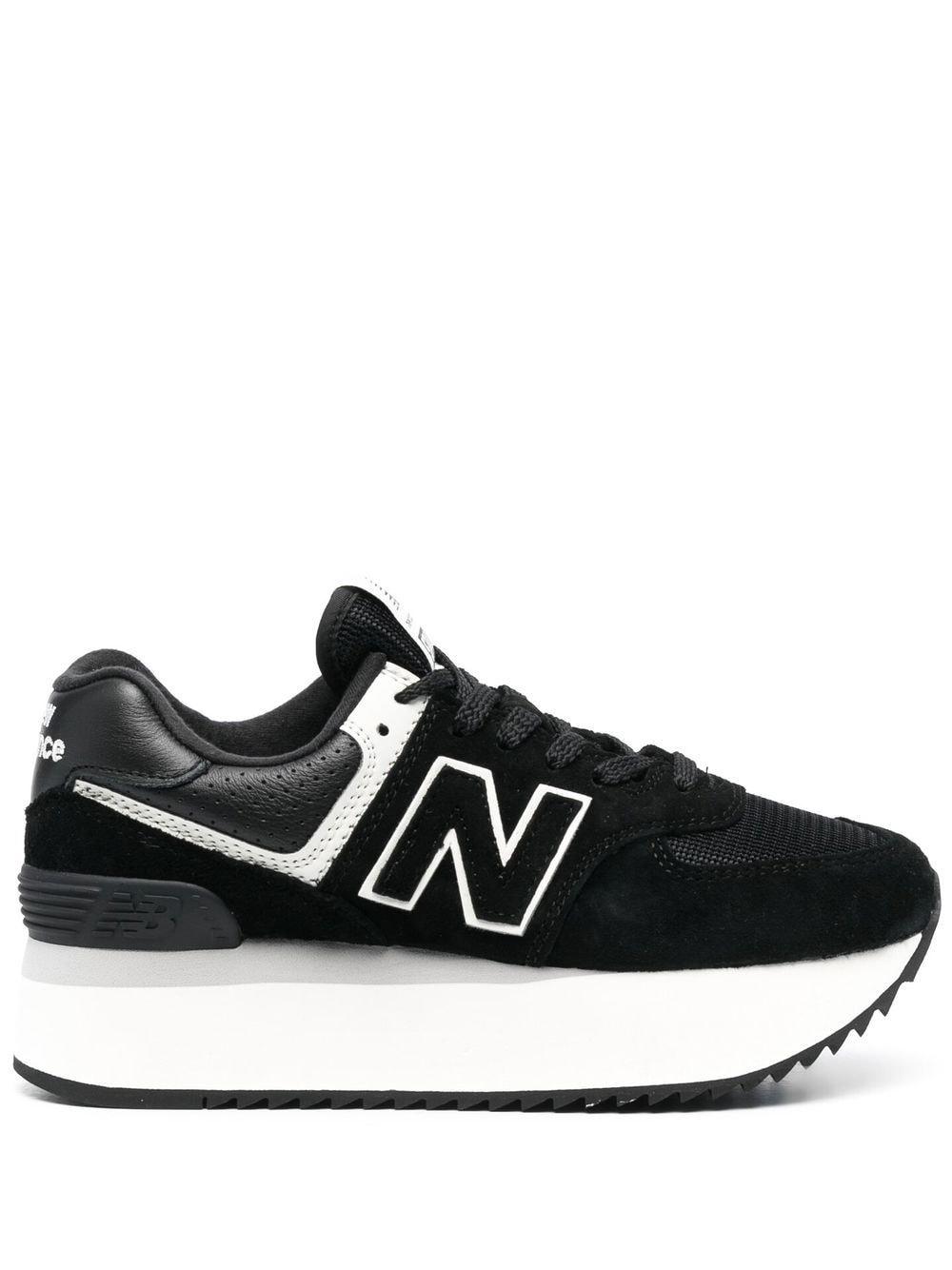 New Balance Wl574zab Lace-up Sneakers in Black | Lyst UK