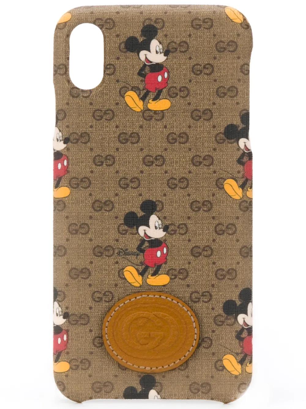 Gucci X Disney Mickey Mouse Iphone Xs Max Case in Brown for