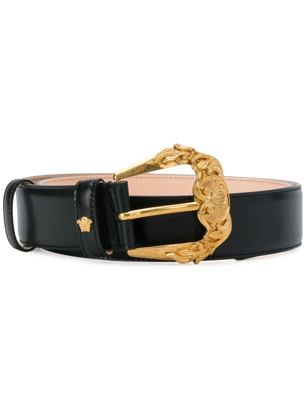 Versace Tribute Leather Belt in Black - Save 60% - Lyst