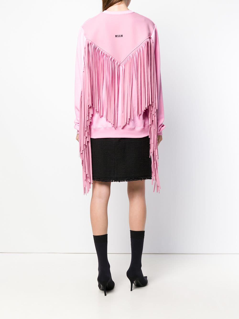 msgm fringe sweatshirt