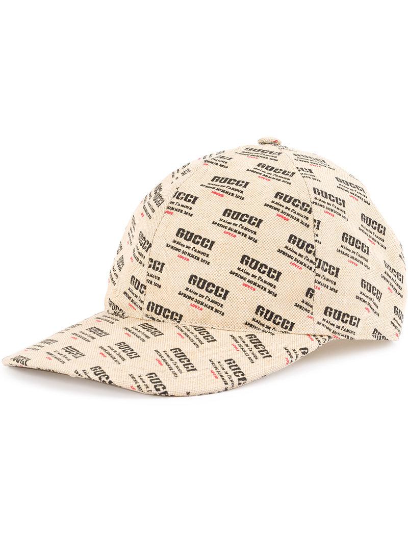 gucci print cap